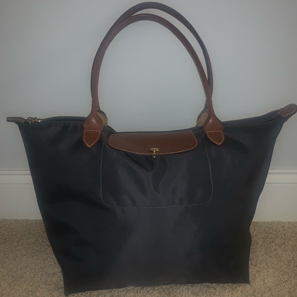 Long champ Le Pliage Tote - Black